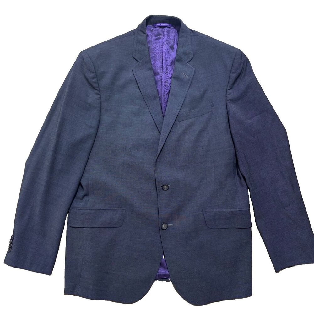 Ted Baker Endurance Jones Blazer Mens 42R Gray Wool Designer Jacket
